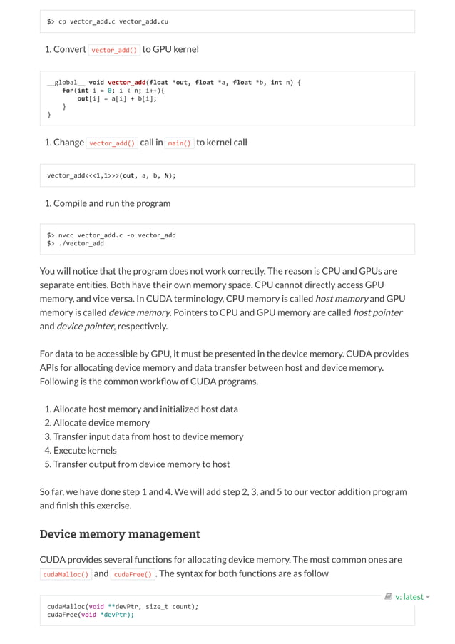 CUDA Tutorial 01 : Say Hello to CUDA : Notes | PDF
