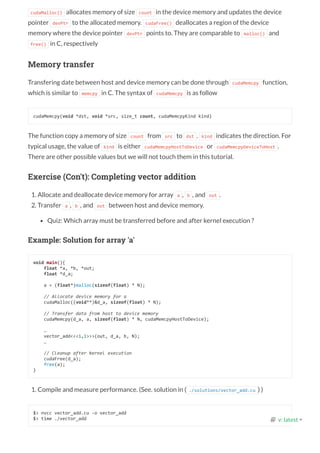 CUDA Tutorial 01 : Say Hello to CUDA : Notes | PDF