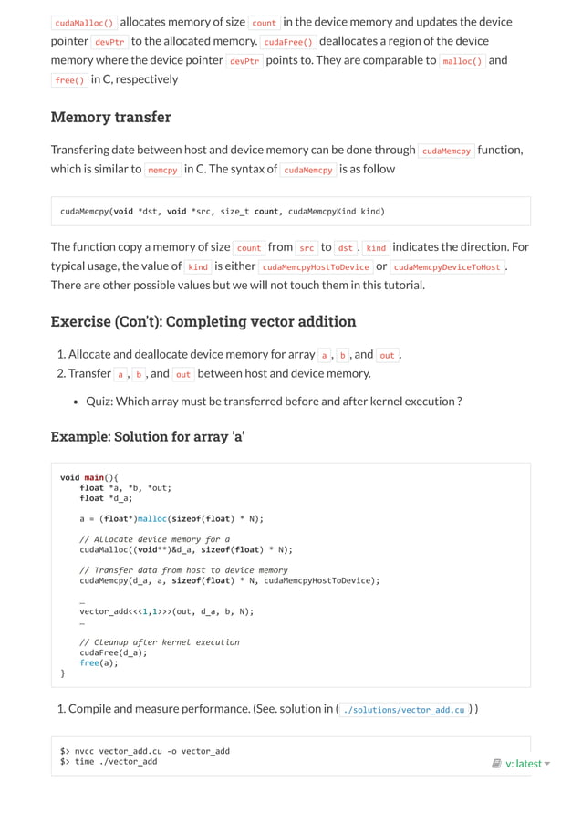 CUDA Tutorial 01 : Say Hello to CUDA : Notes | PDF