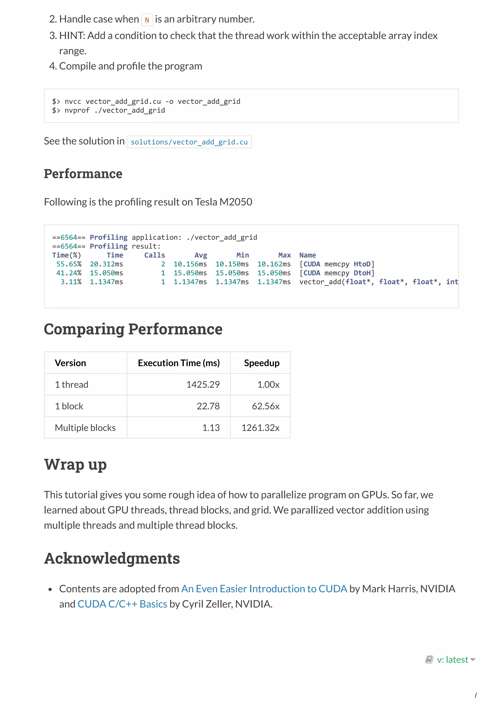 CUDA Tutorial 02 : CUDA in Actions : Notes | PDF
