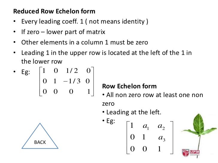tutorial 0 mth 3201 echelon form matrix