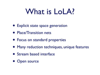 Verification with LoLA: 1 Basics | KEY