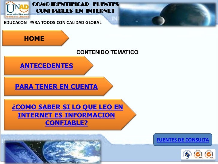 FUENTES CONFIABLES EN