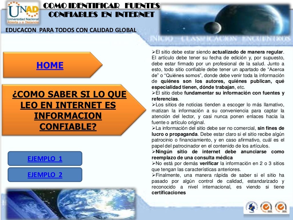 FUENTES CONFIABLES EN