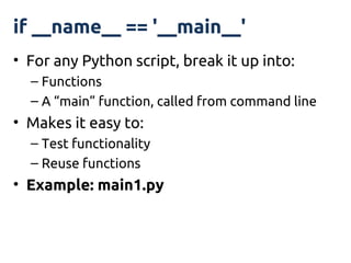 How to write a well-behaved Python command line application | PDF