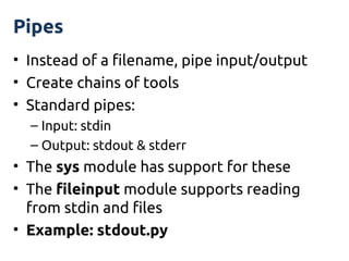 How to write a well-behaved Python command line application | PDF