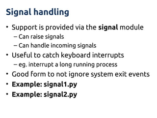 How to write a well-behaved Python command line application | PDF