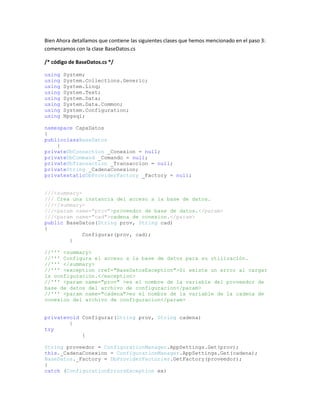 CONECTAR C# CON POSTGRESQL USANDO NPGSQL 2.0.11