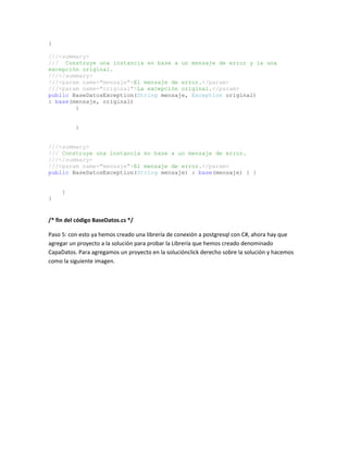 CONECTAR C# CON POSTGRESQL USANDO NPGSQL 2.0.11