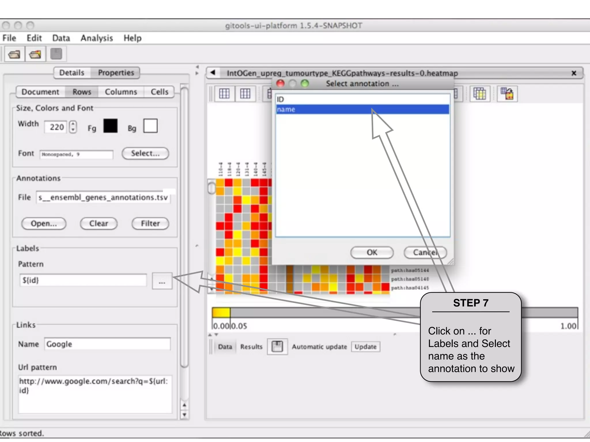 STEP 7

Click on ... for
Labels and Select
name as the
annotation to show
 