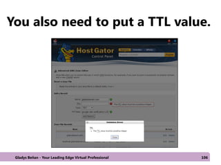 You also need to put a TTL value.
Gladys Beñan - Your Leading Edge Virtual Professional 106
 