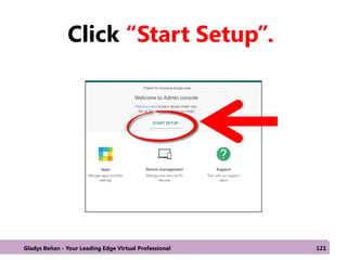Click “Start Setup”.
Gladys Beñan - Your Leading Edge Virtual Professional 121
 