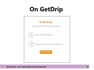 On GetDrip
Gladys Beñan - Your Leading Edge Virtual Professional 58
 