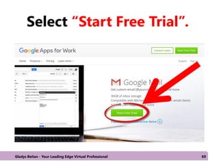 Select “Start Free Trial”.
Gladys Beñan - Your Leading Edge Virtual Professional 69
 