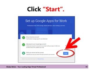 Click “Start”.
Gladys Beñan - Your Leading Edge Virtual Professional 93
 