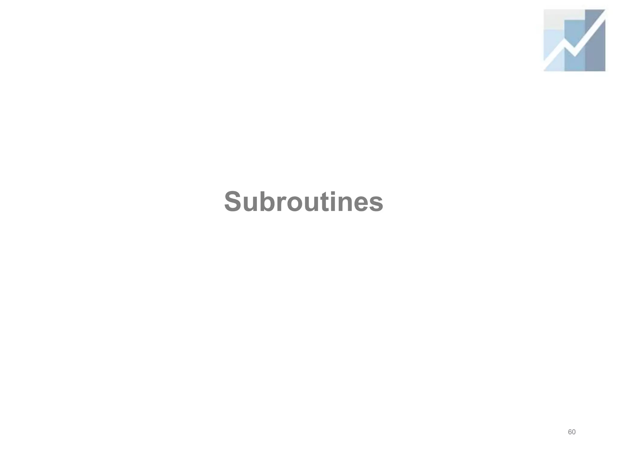 Subroutines
60
 