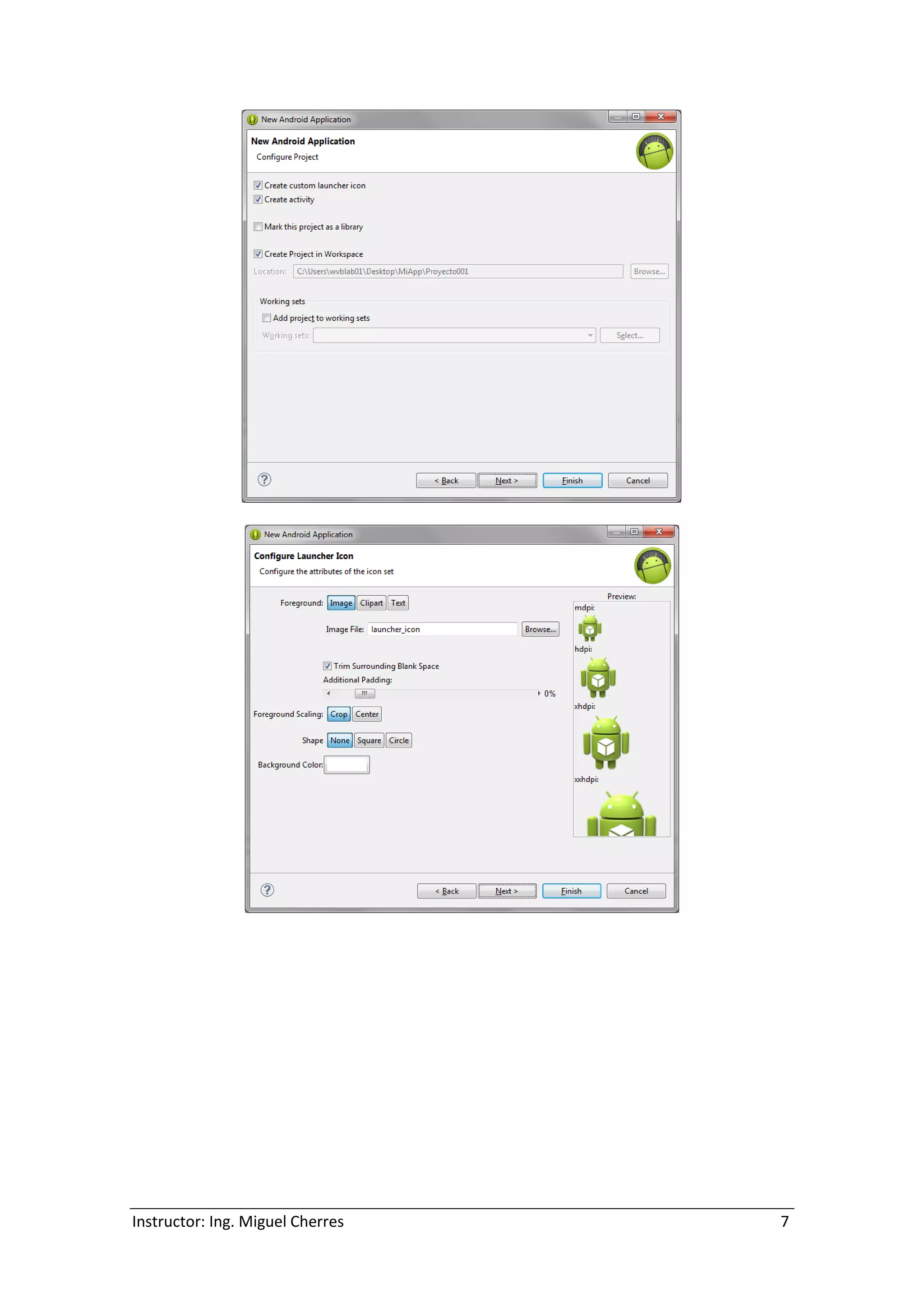 Instructor: Ing. Miguel Cherres 7
 