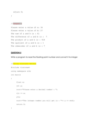C++ TUTORIAL 1 | PDF | Programming Languages | Computing