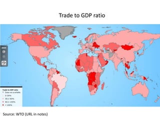 Source: WTO (URL in notes)
Trade to GDP ratio
 