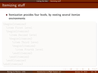 LaTeX tutorial II