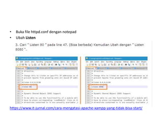 Tutorial sederhana netbeans & xampp | PPTX