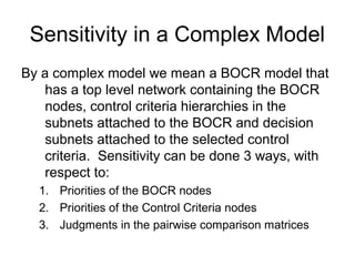 Sensitivity in AHP models | PPT