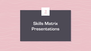 Skills Matrix
Presentations
2
 