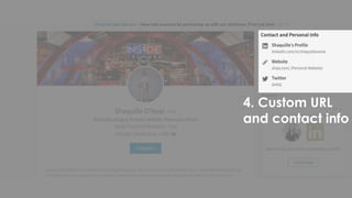 4. Custom URL
and contact info
 