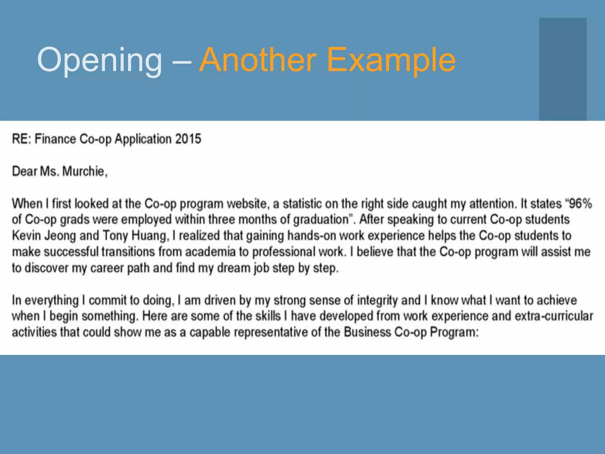 Opening – Another Example
 