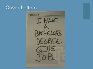 Cover Letters
 