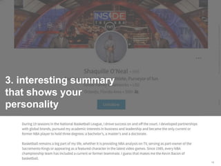 LastModified2017-06-2110:13PMPacificStandardTimePrinted
14
3. interesting summary
that shows your
personality
 