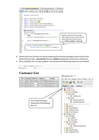 Tutorial 3 accessing the database | PDF