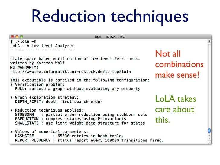 Verification With Lola 4 Using Lola