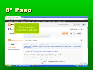 8º Paso
Hacemos clic en
“Empezar a publicar”

 