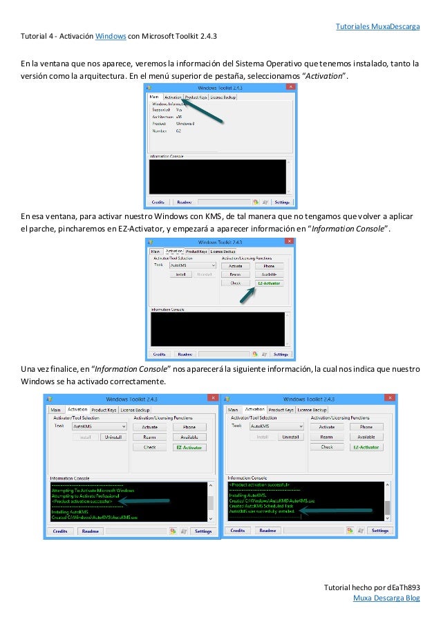 Tutorial 4 Activación Windows Con Microsoft Toolkit 2.4.3 Final