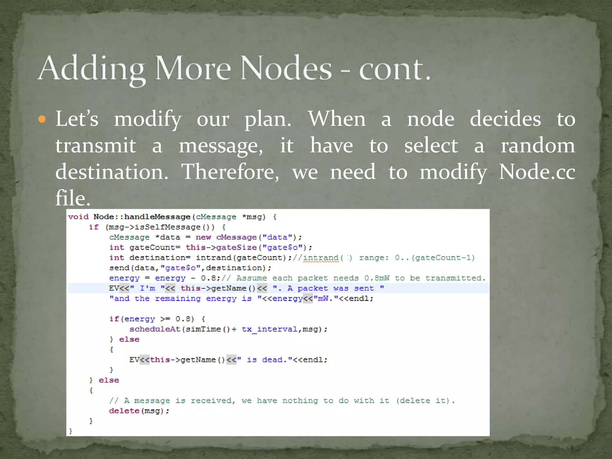 Tutorial 5 adding more nodes | PPT