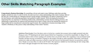 15
Other Skills Matching Paragraph Examples
 
