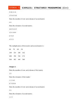 C++ TUTORIAL 5 | PDF