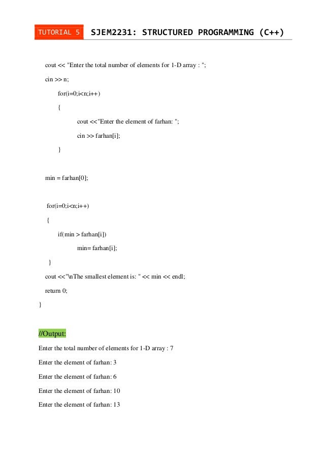 C++ TUTORIAL 5