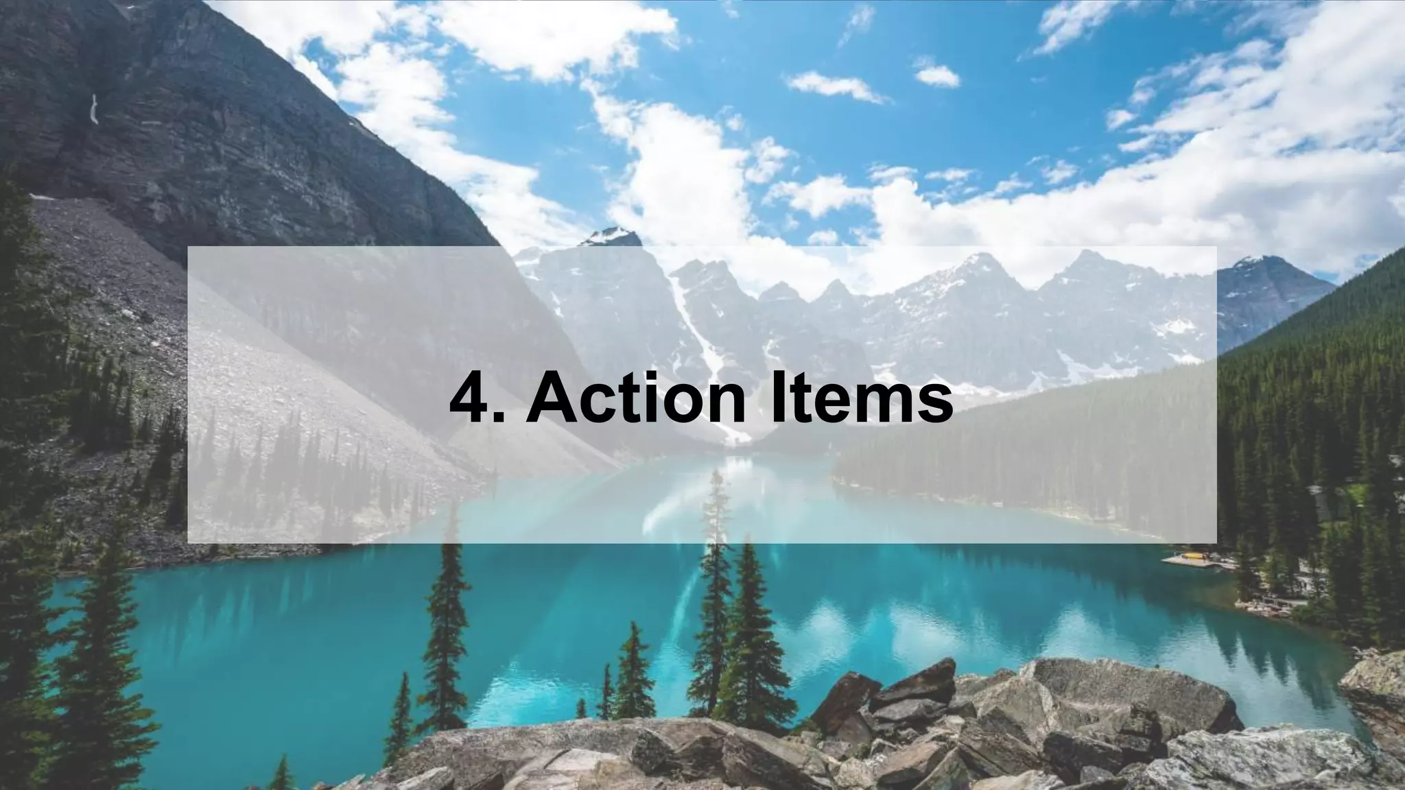 28
4. Action Items
 