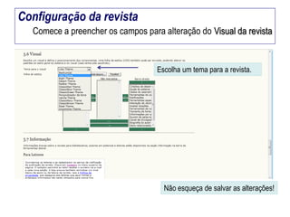 Configuração da revista
Comece a preencher os campos para alteração do Visual da revista

Escolha um tema para a revista.

Não esqueça de salvar as alterações!

 