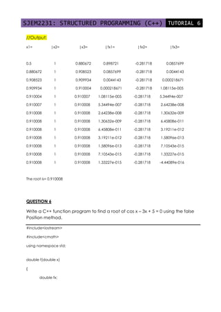 C++ TUTORIAL 6 | PDF