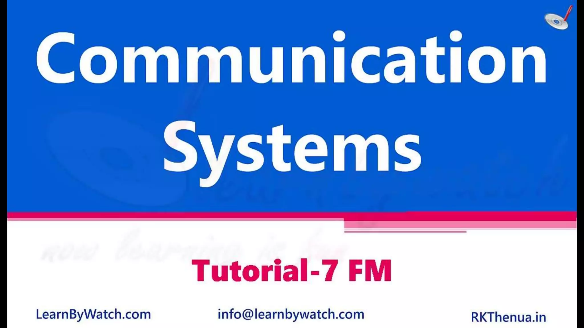 Tutorial 7 fm | Communication Systems