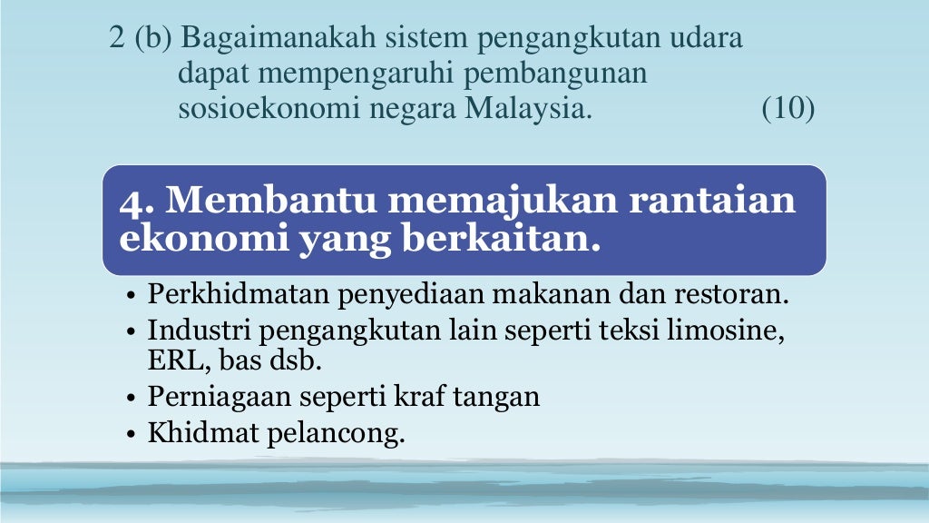 SEKTOR PENGANGKUTAN DAN PERHUBUNGAN