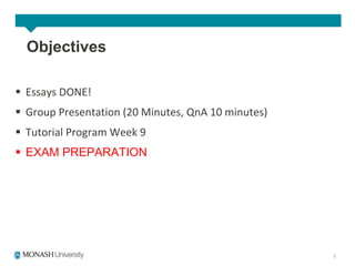 MGF2351 Tutorial 9 Week 9 | PPTX
