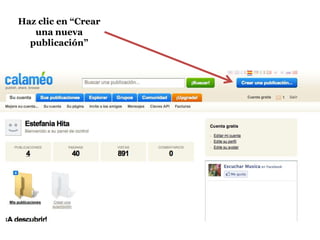 Haz clic en “Crear
   una nueva
  publicación”
 