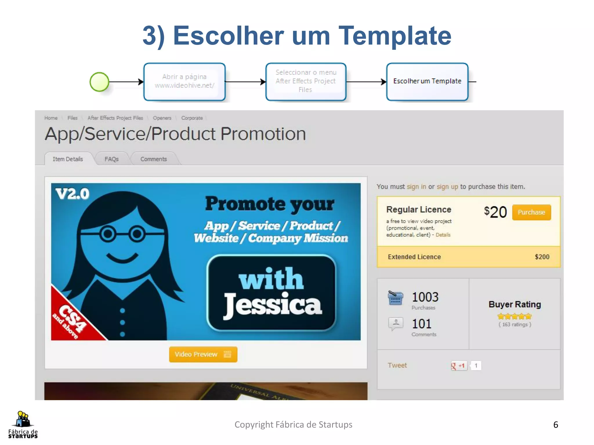 3) Escolher um Template




      Copyright Fábrica de Startups   6
 