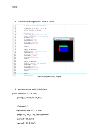 Tutorial animasi open gl dengan dev c++ | PDF