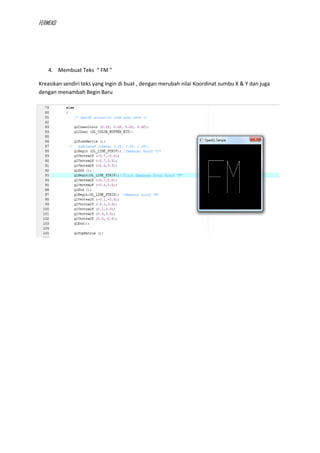Tutorial animasi open gl dengan dev c++ | PDF