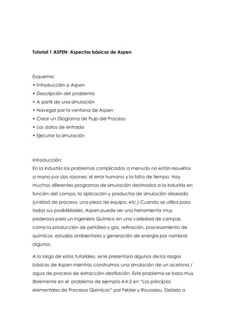 Tutorial aspen | PDF